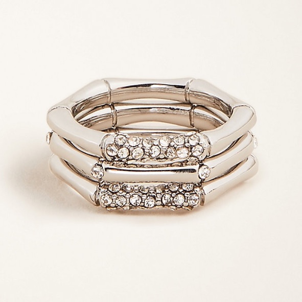 Ann Taylor Bamboo Stackable Ring Set